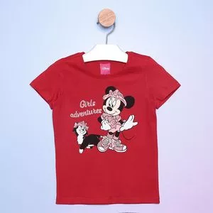 Blusa Infantil Minnie®<BR>- Vermelha & Rosa