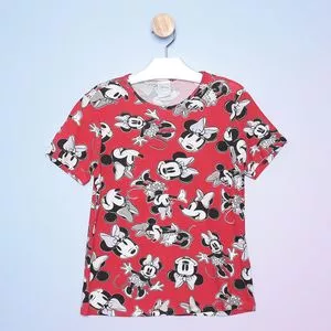 Blusa Infantil Minnie®<BR>- Vermelha & Preta