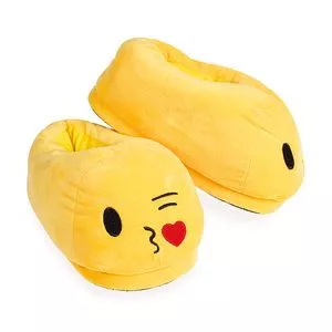 Pantufa Emoji<BR>- Amarela & Vermelha