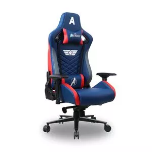Cadeira Marvel Capitão América<BR>- Azul Escuro & Vermelha<BR>- 141x60x59cm<BR>- Max Print