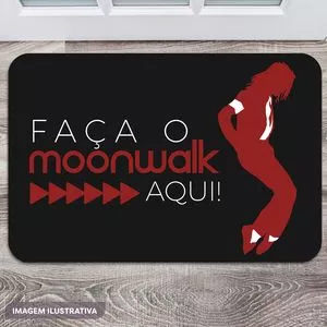 Tapete Moonwalk<BR>- Preto & Vermelho<BR>- 60x40cm<BR>- Tapetes Junior
