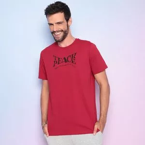 Camiseta Peace<BR>- Vermelha & Preta<BR>- Fido Dido