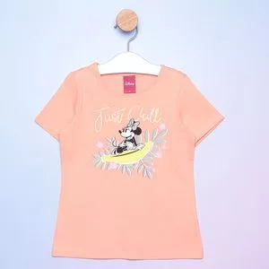 Blusa Infantil Minnie®<BR>- Laranja Claro & Amarela