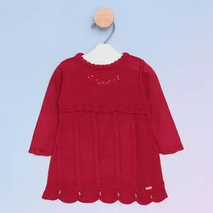Vestido Infantil Com Pedrarias<BR>- Vermelho<BR>- Noruega