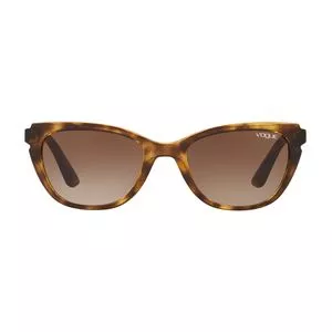 Óculos De Sol Quadrado<BR>- Marrom & Amarelo Escuro<BR>- Vogue