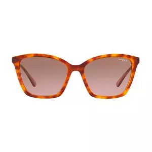 Óculos De Sol Quadrado<BR>- Marrom & Laranja<BR>- Vogue