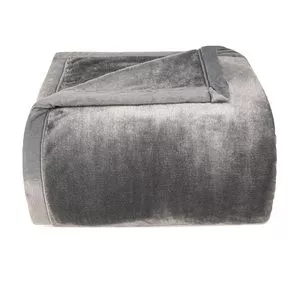 Cobertor Toque De Luxo King Size<BR>- Cinza Escuro<BR>- 220x240cm<BR>- Europa