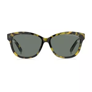 Óculos De Sol Arredondado<BR>- Preto & Amarelo<BR>- Marc Jacobs