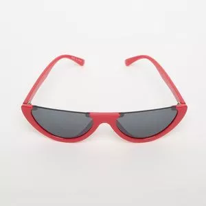Óculos De Sol Gatinho<BR>- Preto & Vermelho