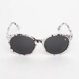 Óculos De Sol Arredondado<BR>- Preto & Branco
