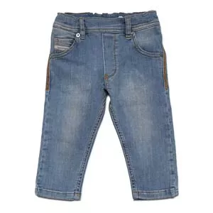 Calça Jeans Skinny Estonada<BR>- Azul