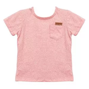 Camiseta Infantil Com Bolso<BR>- Rosa