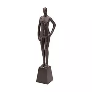 Escultura Homem<BR>- Preta<BR>- 44x9,5x7,5cm<BR>- Mart