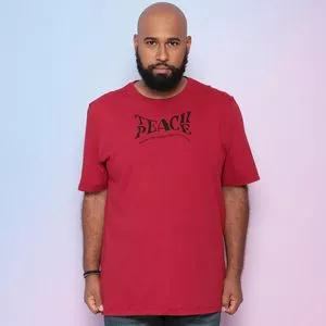 Camiseta Peace<BR>- Vermelha & Preta