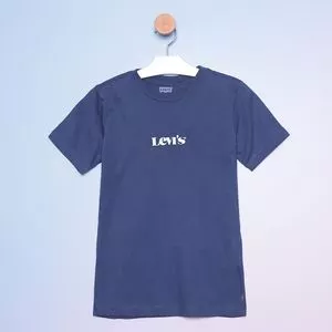 Camiseta Infantil Levi's<BR>- Azul Marinho & Branca<BR>- Levi's