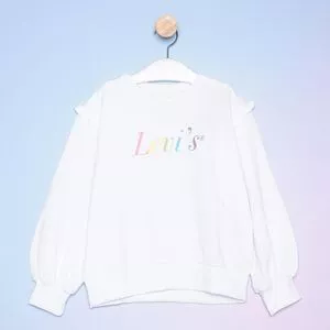 Blusão Infantil Levi's<BR>- Branco & Rosa<BR>- Levi's