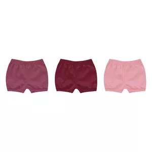 Kit De Shorts Infantil<BR>- 3Pçs