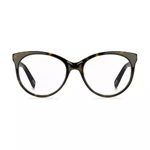 Armação Gatinho Para Óculos De Grau<BR>- Marrom & Amarelo Escuro<BR>- Marc Jacobs
