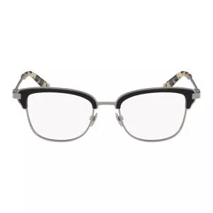 Armação Retangular Para Óculos De Grau<BR>- Preta & Bege Claro<BR>- Calvin Klein