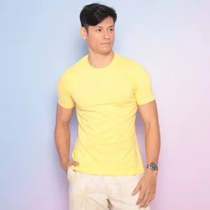 Camiseta Lisa<BR>- Amarela<BR>- Silverside