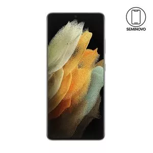 Samsung Galaxy S21 Ultra 5G 512GB<BR>- Prata<BR>- 16,5x7,5x0,9cm