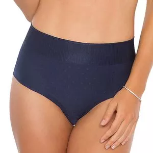 Calcinha Hot Pant Modeladora<BR>- Azul Marinho<BR>- Plié