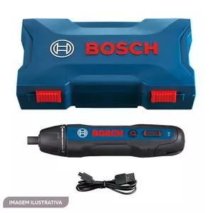 Parafusadeira Bosch GO<BR>- Azul Escuro & Preta<BR>- 18,9x4x4cm<BR>- Bivolt<BR>- Bosch