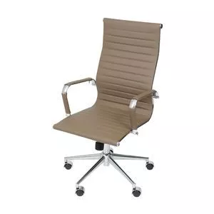 Cadeira Office Eames Esteirinha<BR>- Fendi & Prateada<BR>- 114x61x46,5cm<BR>- Or Design