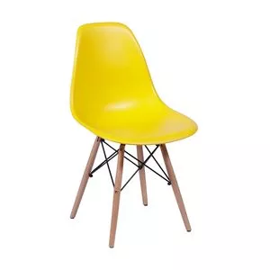 Cadeira Eames Kids<BR>- Amarela & Madeira<BR>- 56,5x31x28,5cm<BR>- Or Design