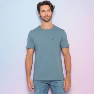 Camiseta Com Inscrição<BR>- Azul