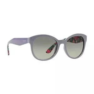Óculos De Sol Arredondado<BR>- Lilás & Cinza<BR>- Vogue