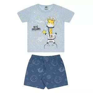 Pijama Infantil Girafinha<BR>- Azul Claro & Azul Marinho<BR>- Pijamas