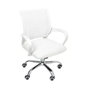 Cadeira Office Tok<BR>- Branca & Prateada<BR>- 95x59,5x49cm<BR>- Or Design