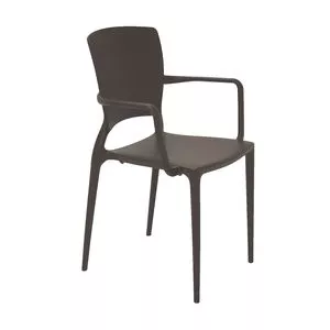 Cadeira Sofia<BR>- Marrom Escuro<BR>- 84,5x50,5x59cm<BR>- Tramontina