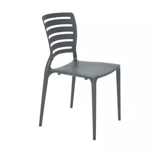Cadeira Sofia<BR>- Cinza Escuro<BR>- 82,5x43,5x51,5cm<BR>- Tramontina