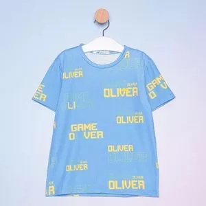 Camiseta Infantil Game Oliver<BR>- Azul & Amarela
