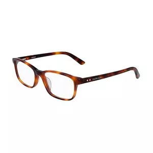 Armação Retangular Para Óculos De Grau<BR>- Marrom & Marrom Escuro<BR>- Calvin Klein