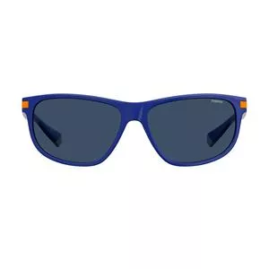 Óculos De Sol Retangular<BR>- Azul<BR>- Polaroid