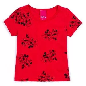 Blusa Infantil Mickey & Minnie®<BR>- Vermelha & Preta<BR>- Cativa