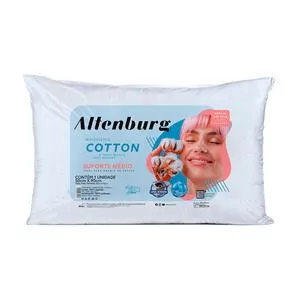 Travesseiro Cotton<BR>- Branco<BR>- 90x50cm<BR>- 180 Fios<BR>- Altenburg