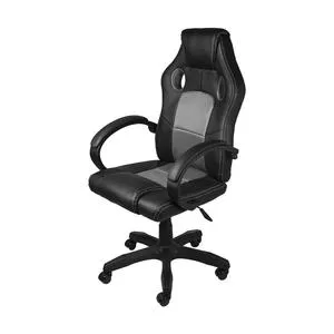 Cadeira Gamer Raptor<BR>- Preta & Cinza<BR>- 117x46x51cm<BR>- Or Design