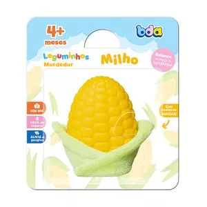 Mordedor Milho<BR>- Amarelo & Verde Claro<BR>- 15,2x17,2x4,5cm