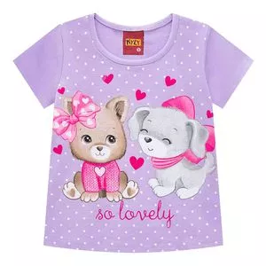 Blusa Infantil Pets<BR>- Lilás & Pink