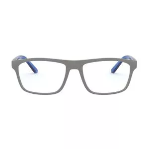 Armação Retangular Para Óculos De Grau<BR>- Cinza & Azul<BR>- Armani