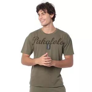 Camiseta Com Inscrições<BR> - Verde Militar<BR> - Pakalolo
