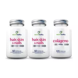 Kit Cabelos Hair, Skin & Nails + Colágeno<BR>- 3 Unidades