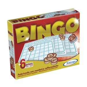Bingo Infantil<BR>- Amarelo Escuro & Vermelho Escuro<BR>- 26x21x5,5cm<BR>- Xalingo