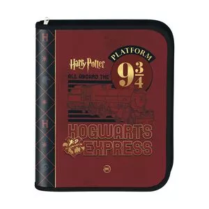 Fichário Universitário Harry Potter<BR>- Vermelho Escuro & Preto<BR>- 48 Folhas<BR>- 34,5x27,5x4,5cm<BR>- Dac