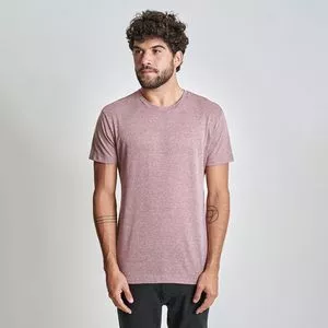 Camiseta Em Mescla<BR>- Bordô<BR>- Austral