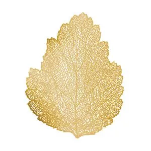 Lugar Americano Leaf<BR>- Dourado<BR>- 47x36cm<BR>- Wolff
